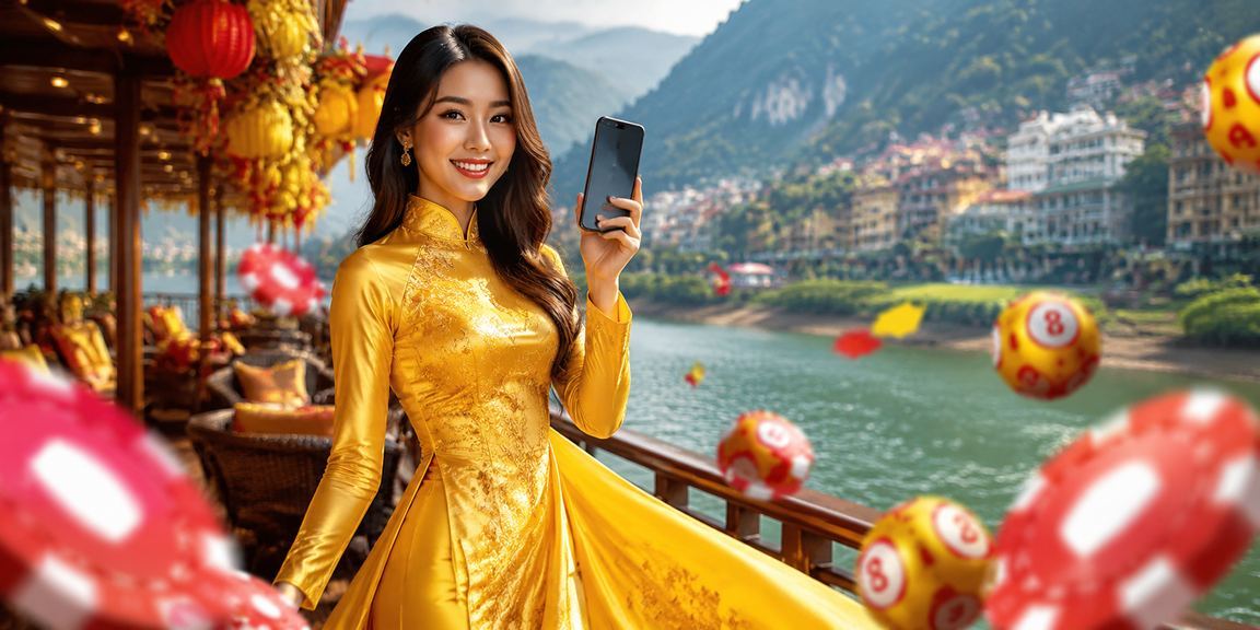 Người chơi xổ số tại Sapa trong trang phục truyền thống Việt Nam